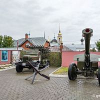 Выставка военной техники во дворе Коломенского краеведческого музея