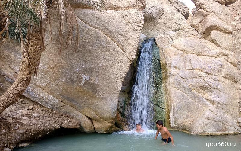 Водопад в Шебике в Тунисе